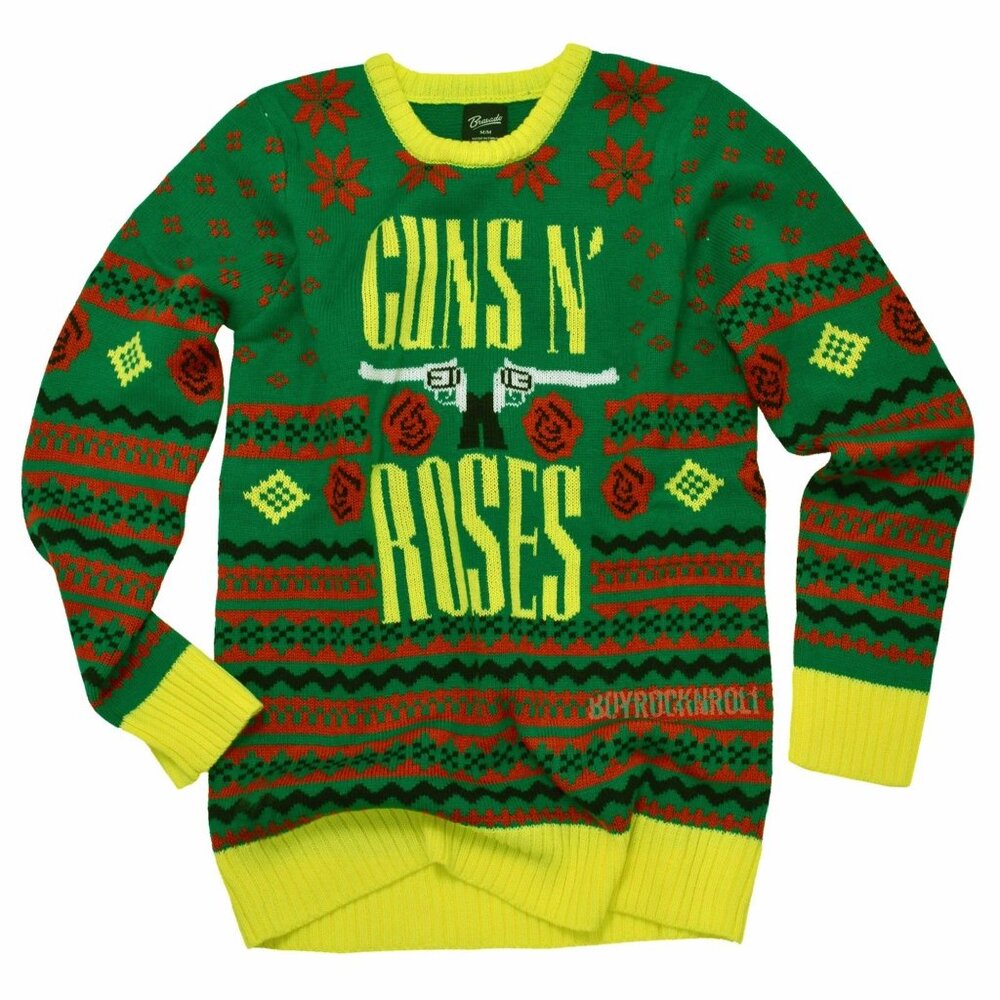 Rare Guns N Roses Collectible 2016 Bravado GNR Big Guns Ugly Christmas Sweater M